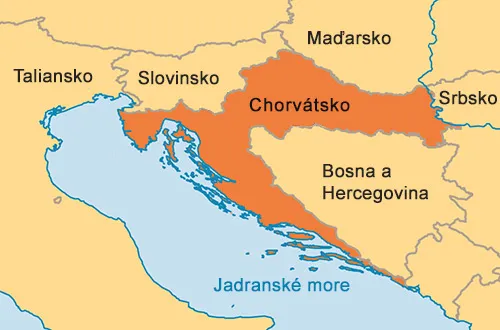 Chorvátsko na mape