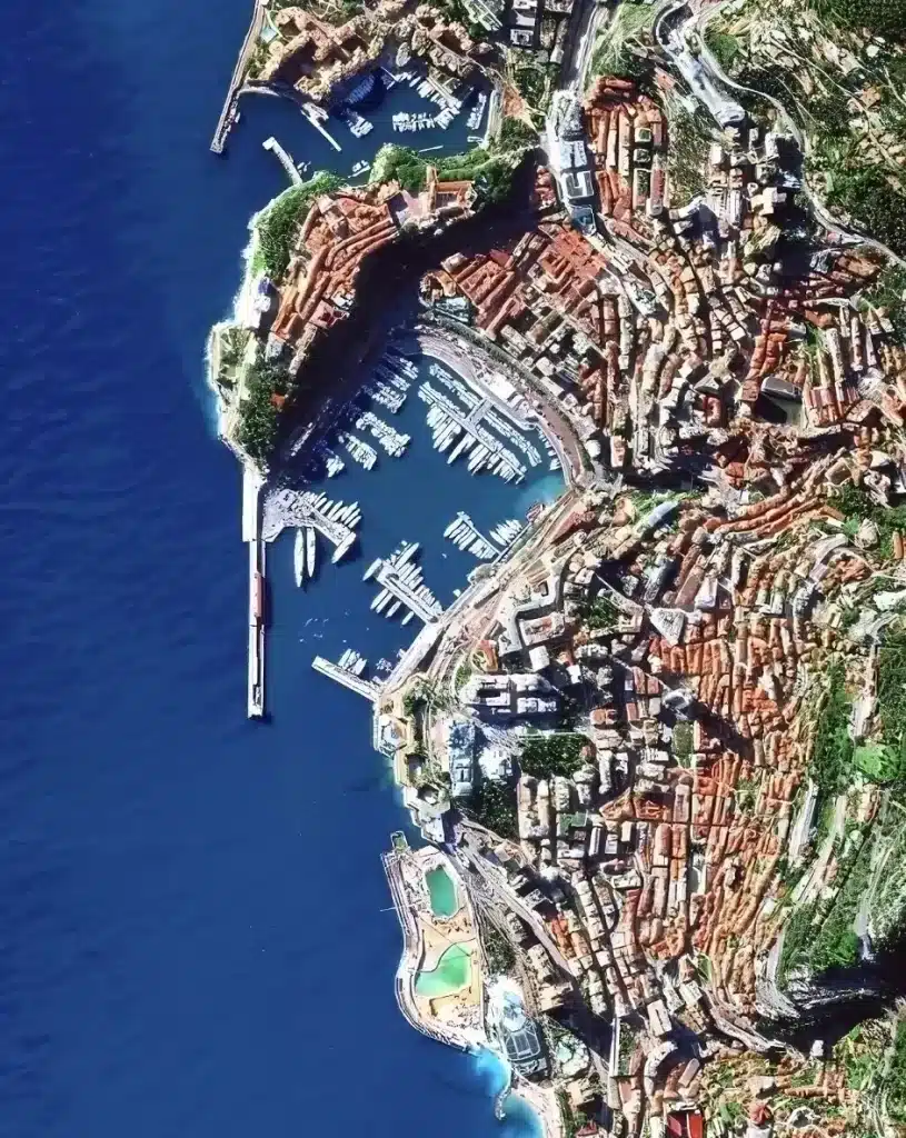 Pohľad na Monako z výšky