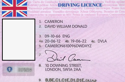 Anglický vodičský preukaz